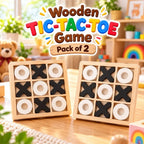 Wooden Tic-Tac-Toe Puzzle Game