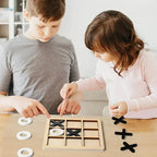 Wooden Tic-Tac-Toe Puzzle Game