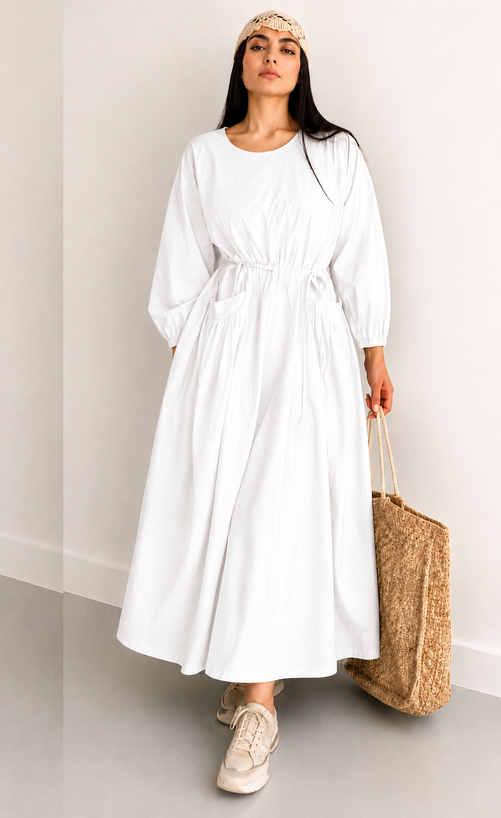 Linen Maxi Dress – Breathable Elegant Nightwear