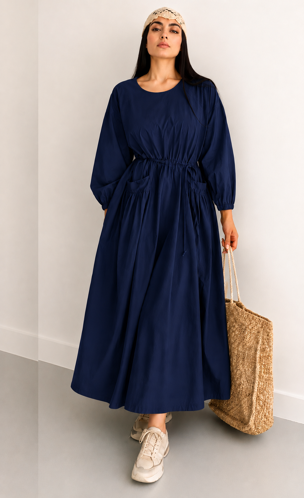 Linen Maxi Dress – Breathable Elegant Nightwear