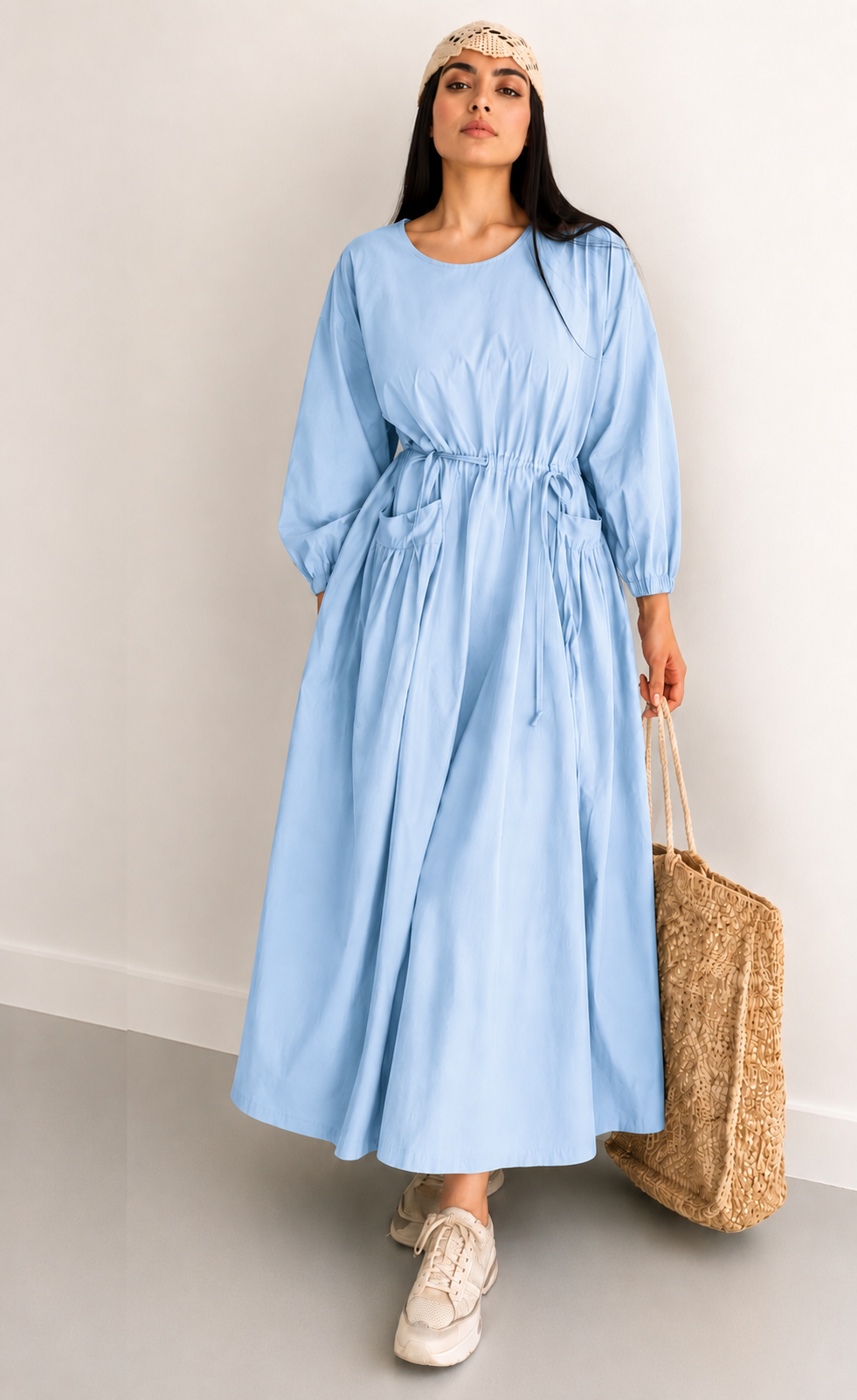 Linen Maxi Dress – Breathable Elegant Nightwear