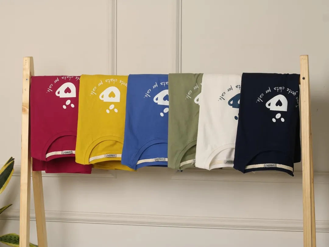 Cup Heart Printed Basic Tees