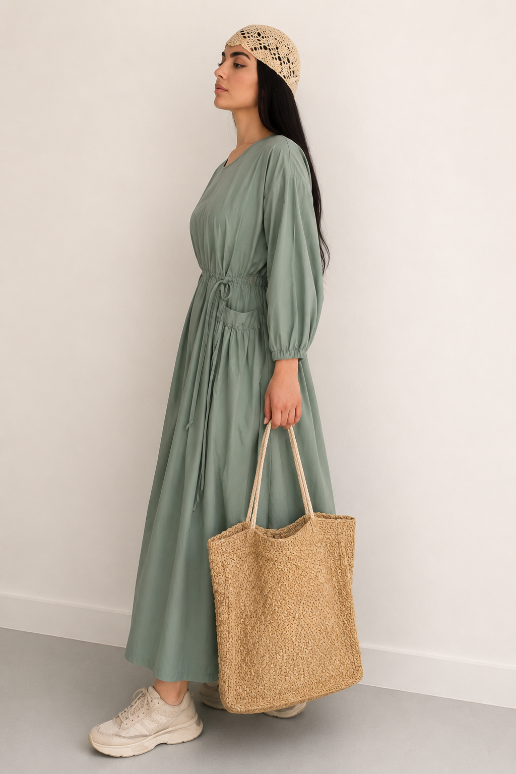 Linen Maxi Dress – Breathable Elegant Nightwear