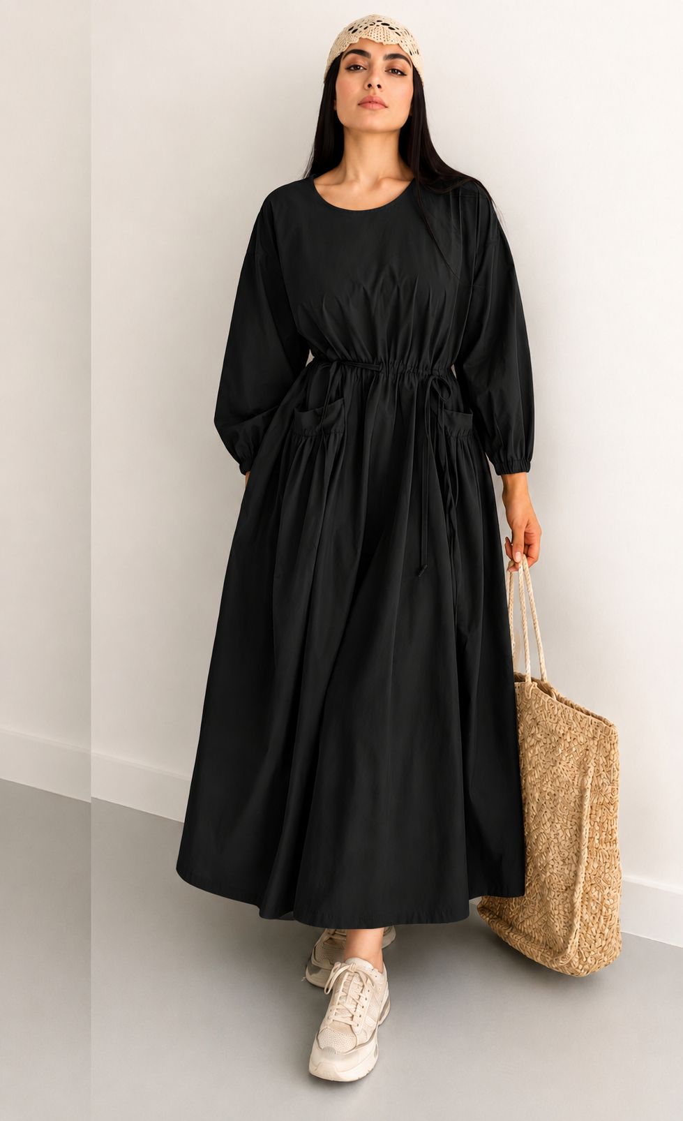 Linen Maxi Dress – Breathable Elegant Nightwear
