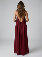 Premium Women's Linen STUNNING BACKLESS MAXI DRESS