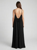 Premium Women's Linen STUNNING BACKLESS MAXI DRESS