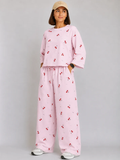 Barbary Fabric Co-ord Set Loose Trouser & Short Tee SBSPJ-04