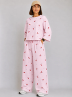 Barbary Fabric Co-ord Set Loose Trouser & Short Tee SBSPJ-04