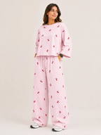 Barbary Fabric Co-ord Set Loose Trouser & Short Tee SBSPJ-04