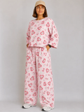 Barbary Fabric Co-ord Set Loose Trouser & Short Tee SBSPJ-07