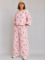 Barbary Fabric Co-ord Set Loose Trouser & Short Tee SBSPJ-07