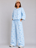 Barbary Fabric Co-ord Set Loose Trouser & Short Tee SBSPJ-08