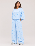Barbary Fabric Co-ord Set Loose Trouser & Short Tee SBSPJ-08