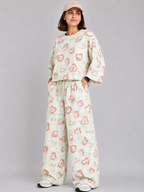 Barbary Fabric Co-ord Set Loose Trouser & Short Tee SBSPJ-10