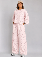 Barbary Fabric Co-ord Set Loose Trouser & Short Tee SBSPJ-12
