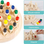 Wooden Memory Chess Matching Game