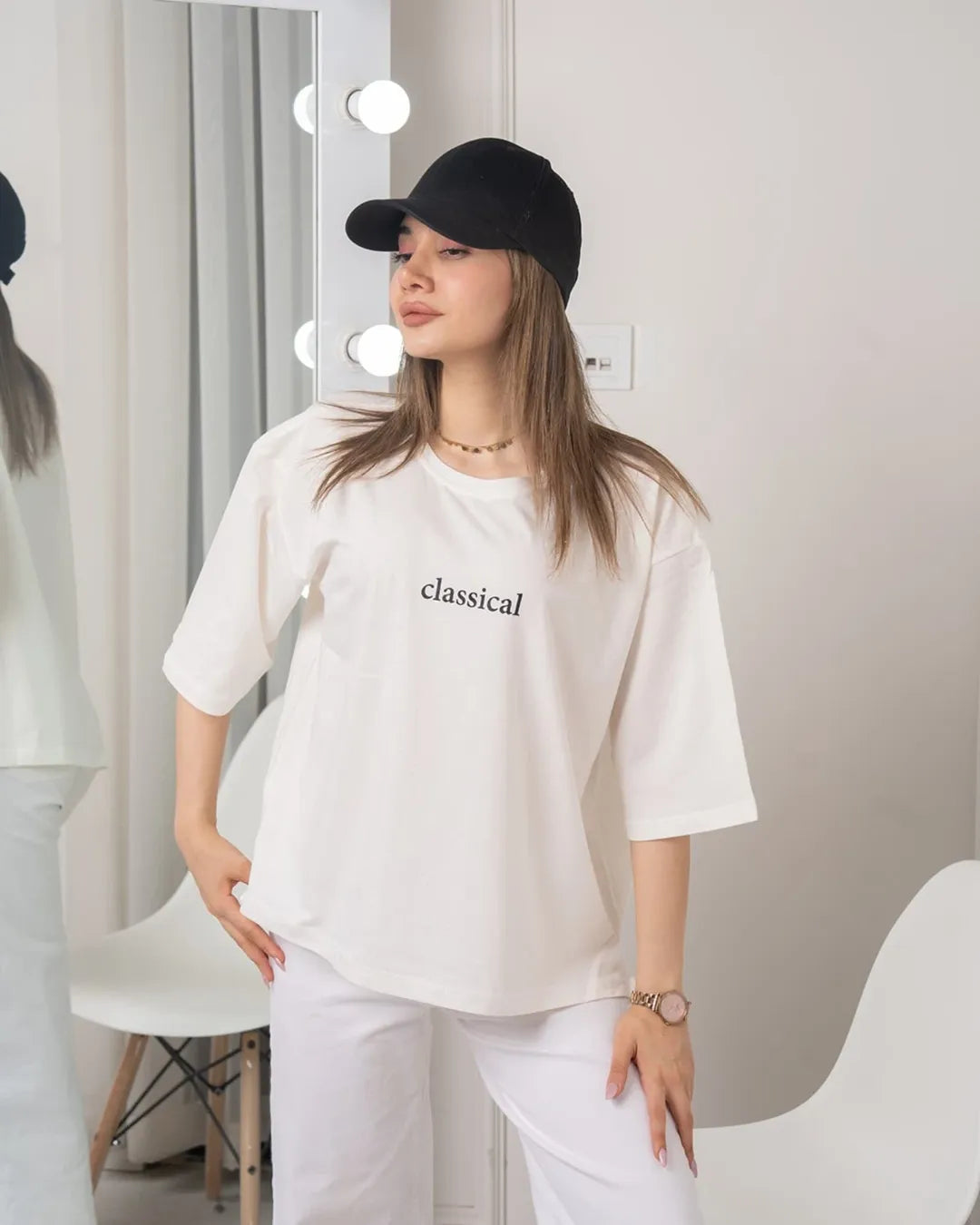 Classical Printed Drop Shoulder Tees