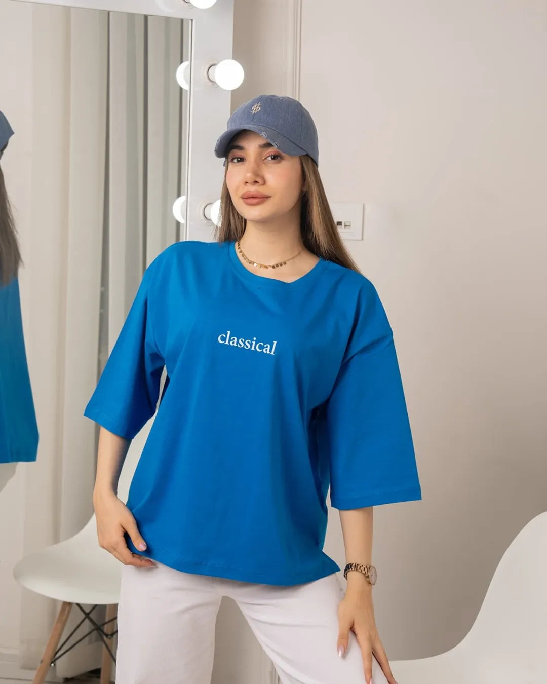 Classical Printed Drop Shoulder Tees