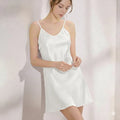 MALAI SILKY NIGHTGOWNS - WHITE